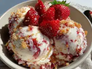creamy strawberry ice cream - featured image
