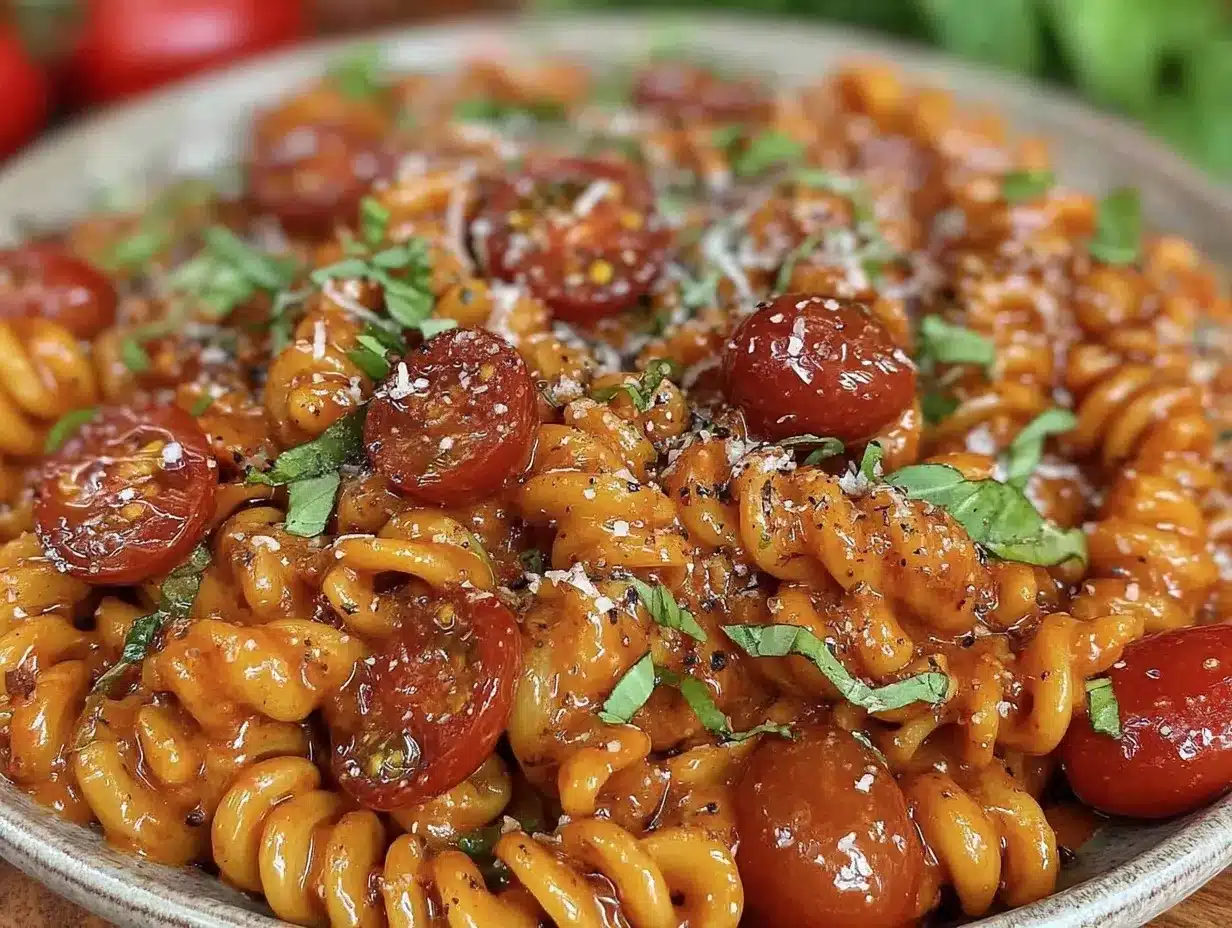 creamy tomato pasta preparation steps