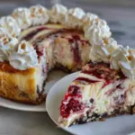 creamy white chocolate raspberry cheesecake - featured image