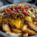 crispy cheeseburger french fry casserole - featured image