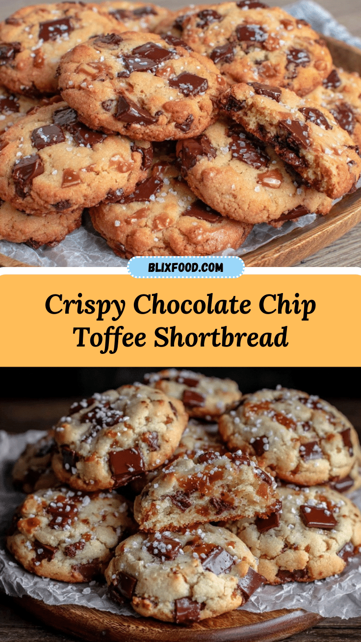 crispy chocolate chip and toffee shortbread cookies recipe
