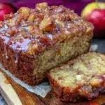 crispy cinnamon apple fritter bread loaf - featured image