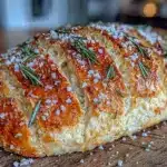 crispy no-knead rosemary sea salt bread - featured image