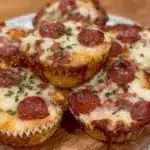 crispy pizza cupcakes - featured image