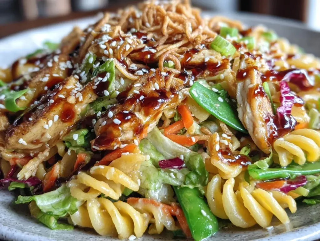 Crunchy Chinese Chicken Pasta Salad - featured image