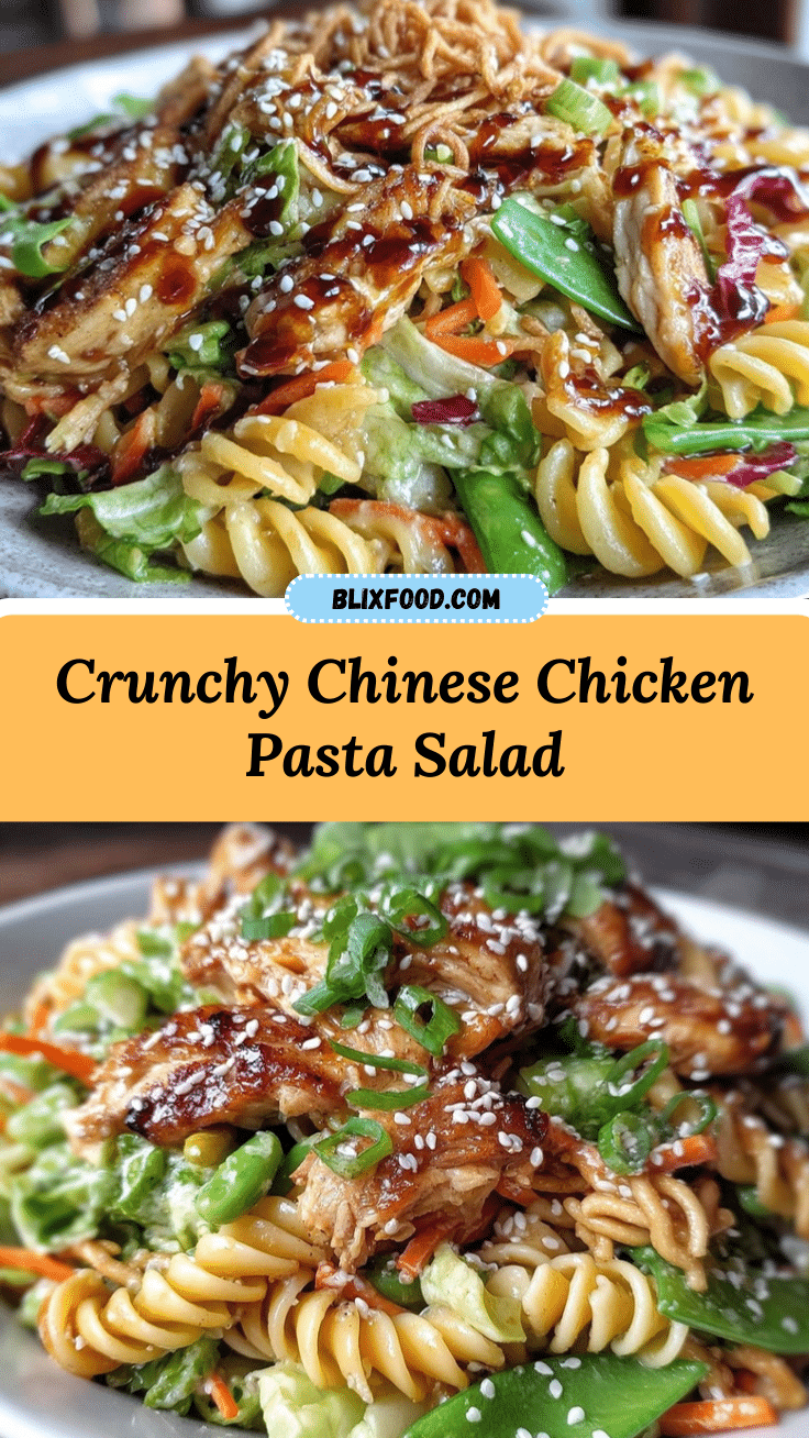 Crunchy Chinese Chicken Pasta Salad recipe