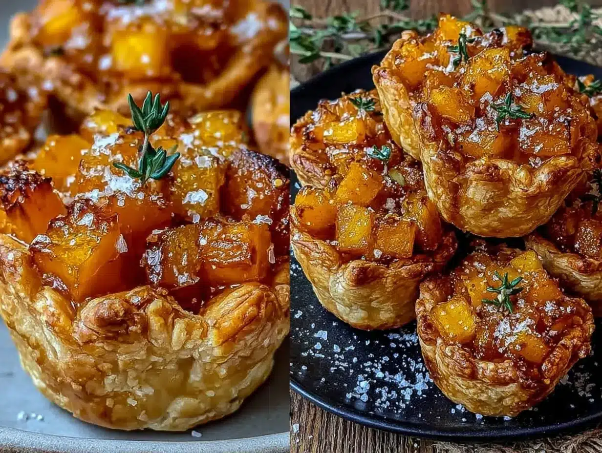 flaky butternut thyme tartlets preparation steps