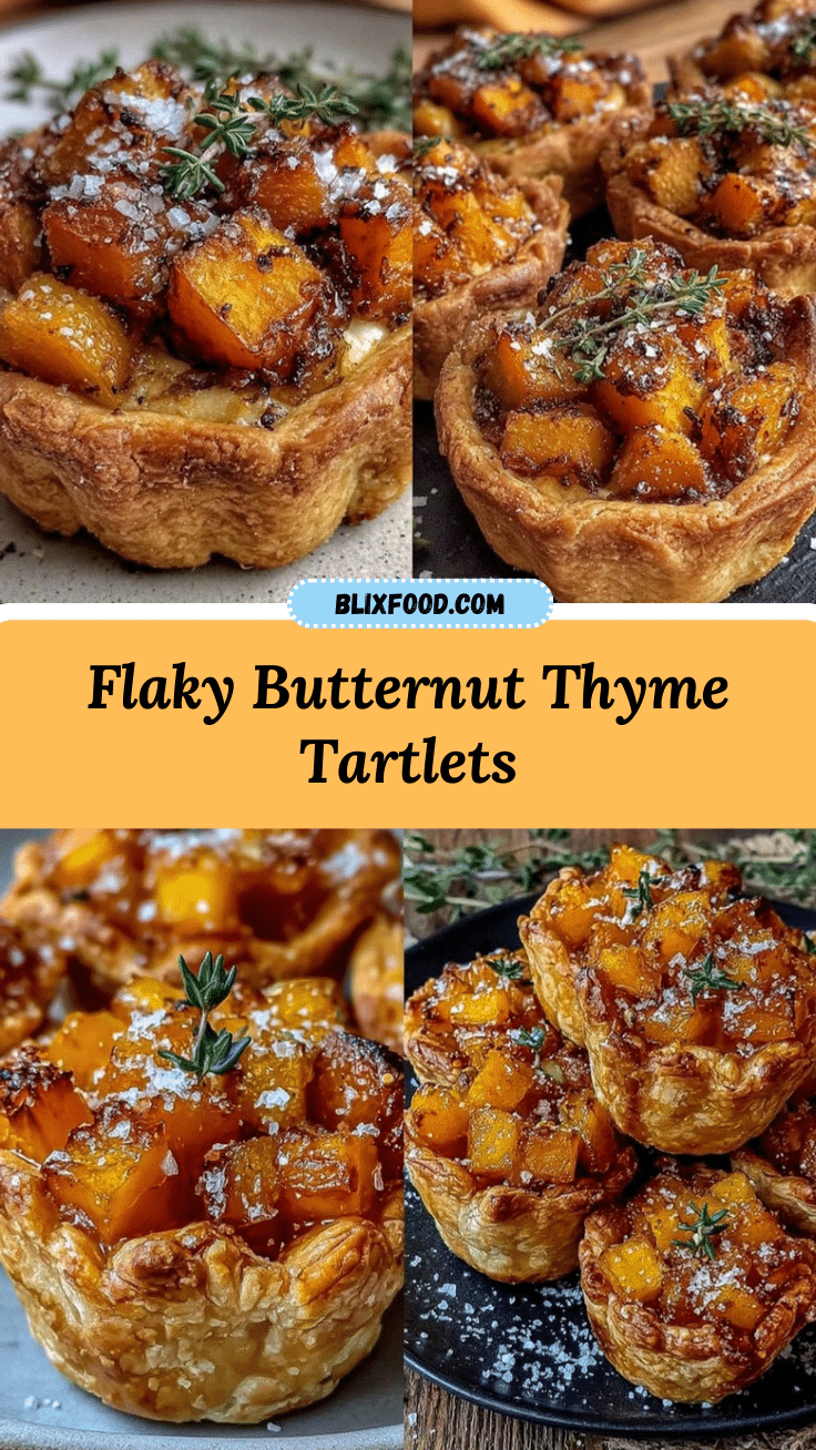 flaky butternut thyme tartlets recipe