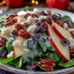 fresh apple spinach salad - featured image