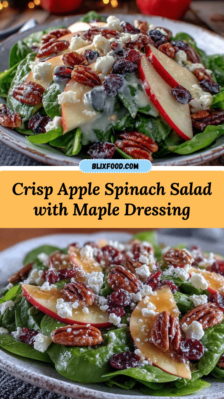 fresh apple spinach salad recipe