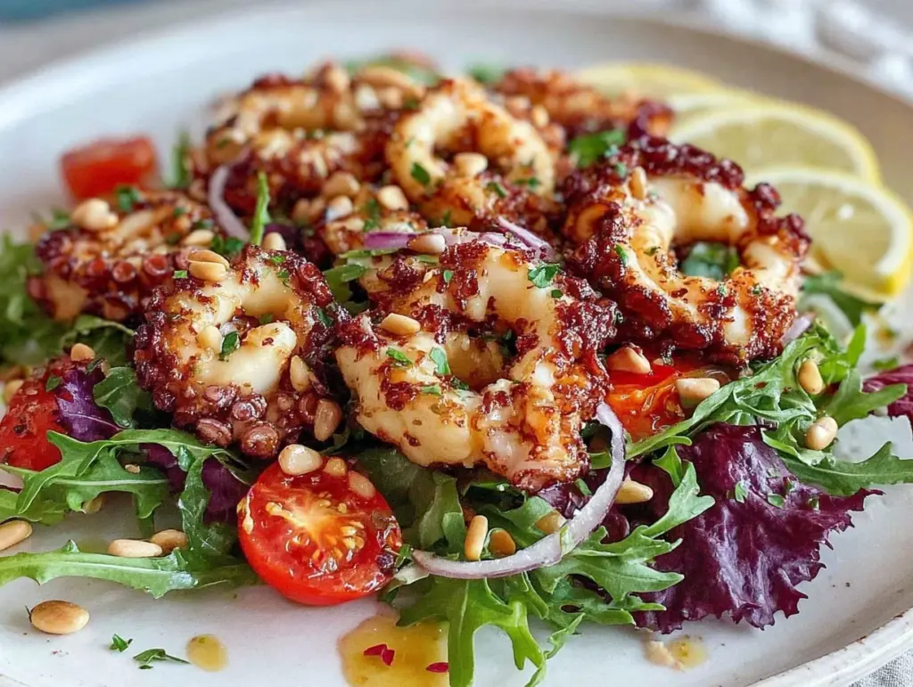 fresh calamari salad - featured image