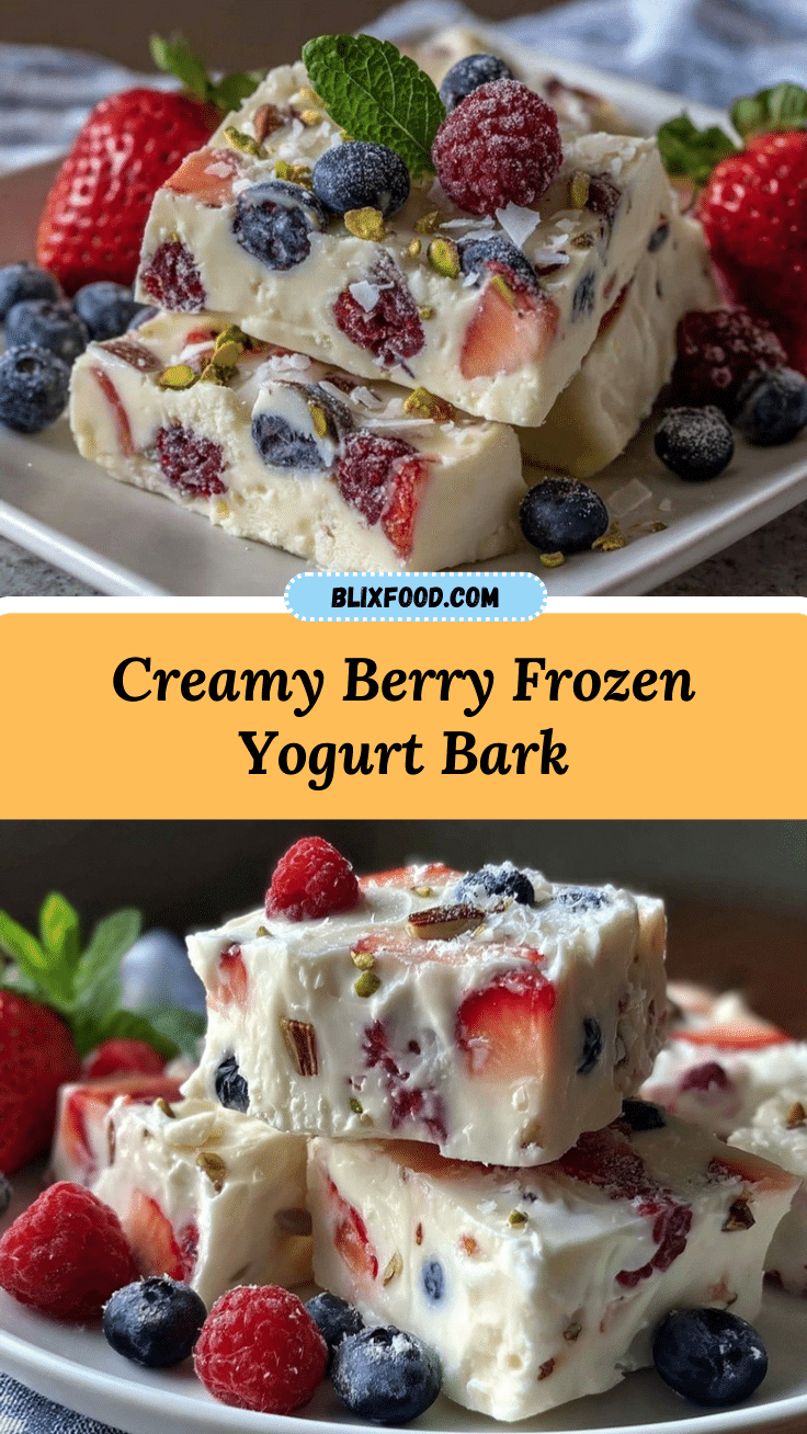frozen yogurt bark with berries recipe