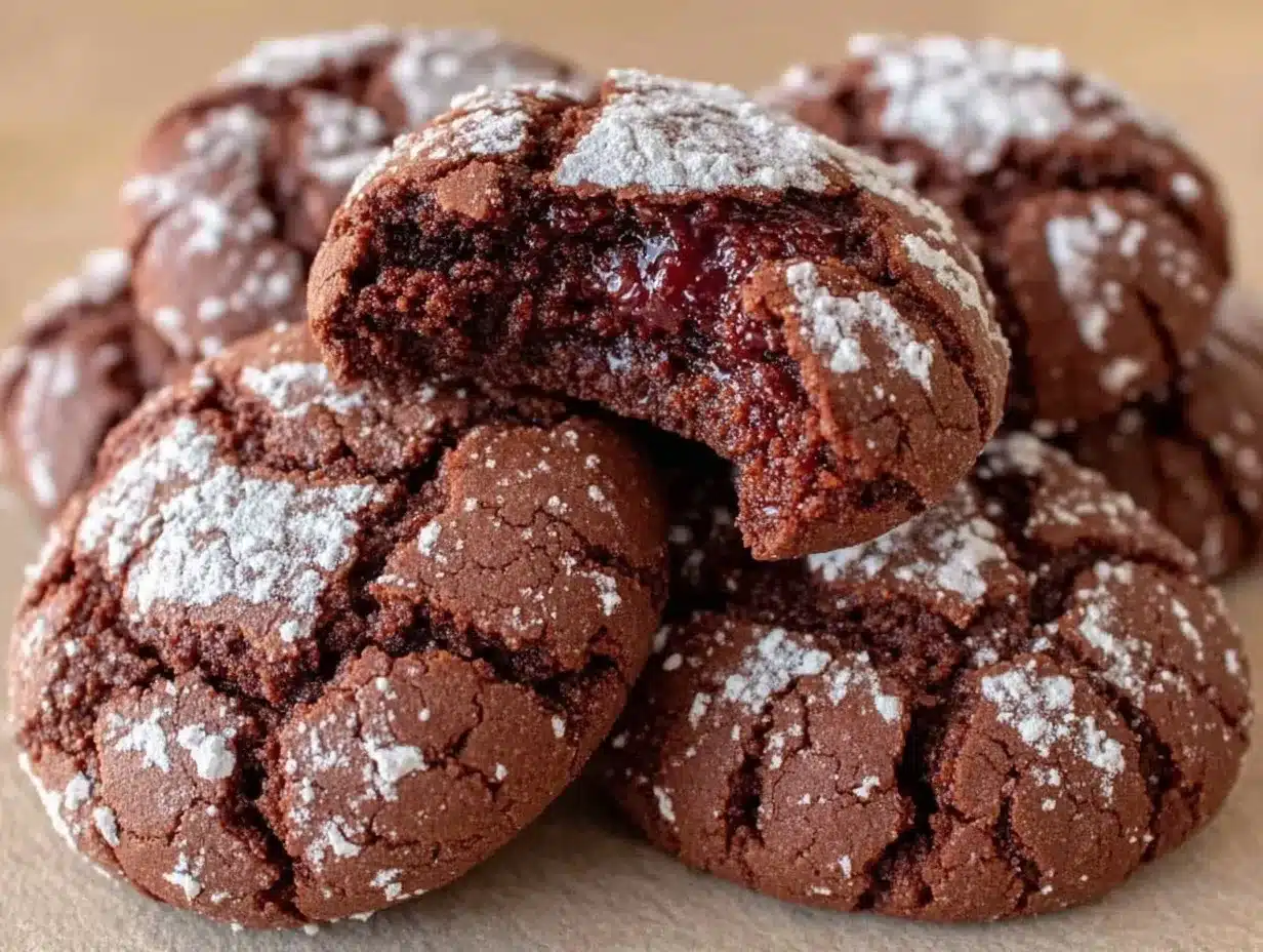 fudgy chocolate crinkle cookies preparation steps