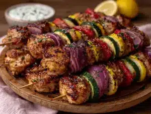 grilled chicken kabobs - featured image