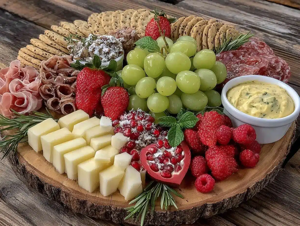 Grinch charcuterie board preparation steps