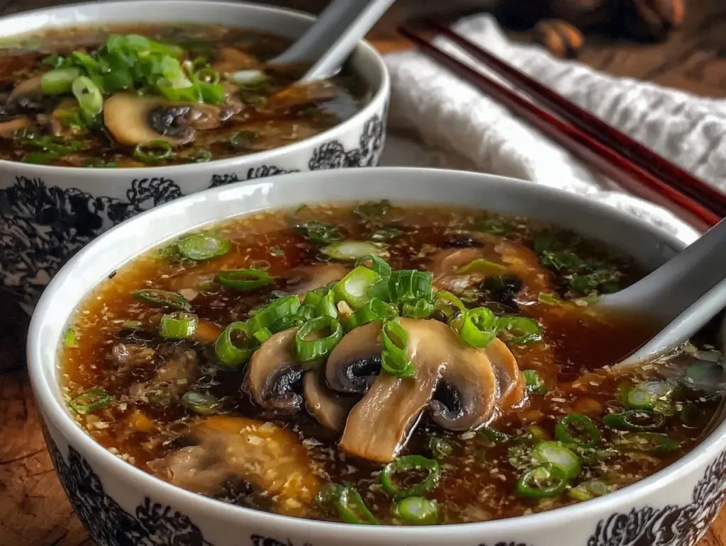 japanese clear soup with mushrooms - featured image
