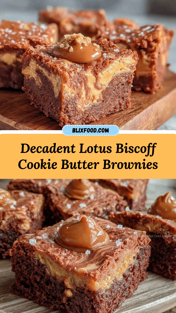 Lotus Biscoff cookie butter brownies recipe