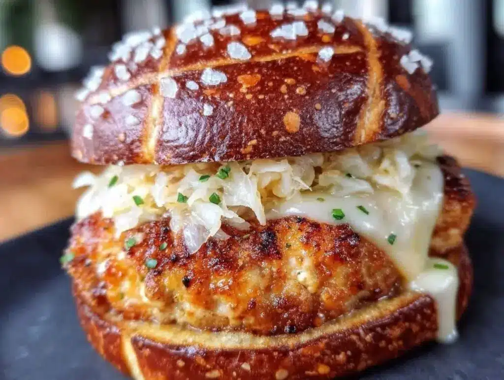 maple mustard chicken burger - featured image