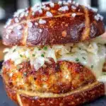 maple mustard chicken burger - featured image