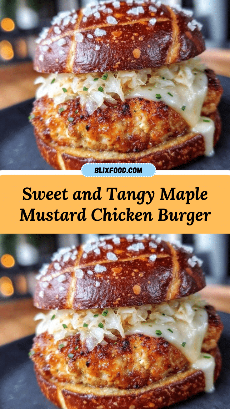 maple mustard chicken burger recipe