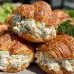 mini chicken salad croissants - featured image