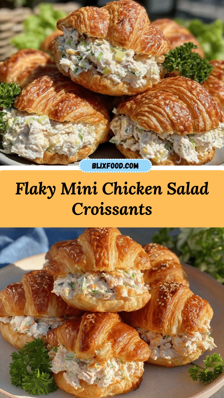 mini chicken salad croissants recipe
