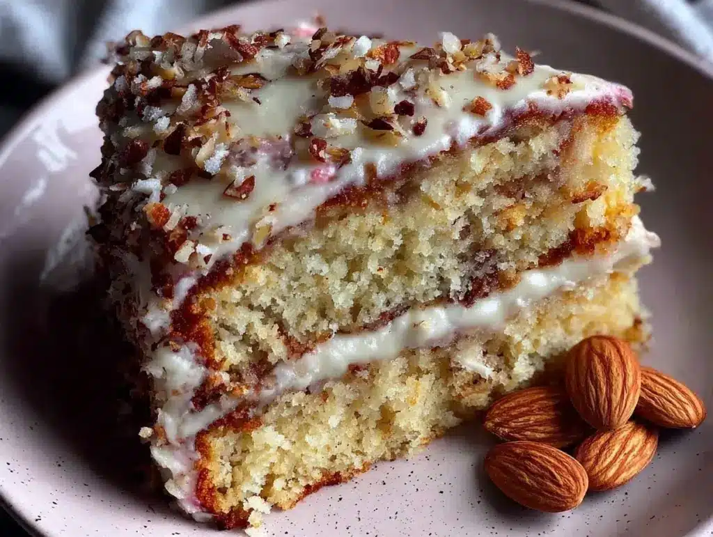 moist almond cake - featured image