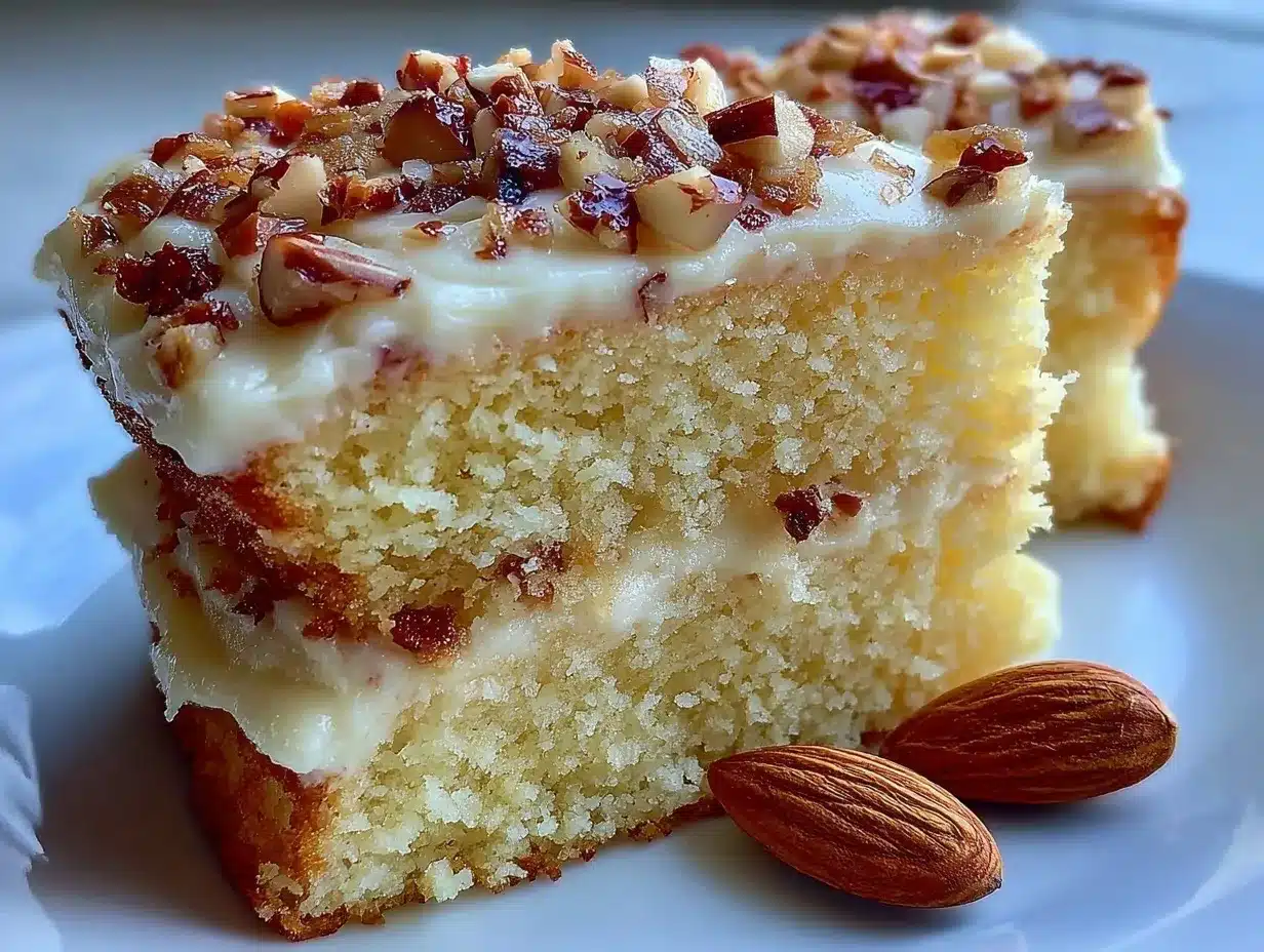 moist almond cake preparation steps