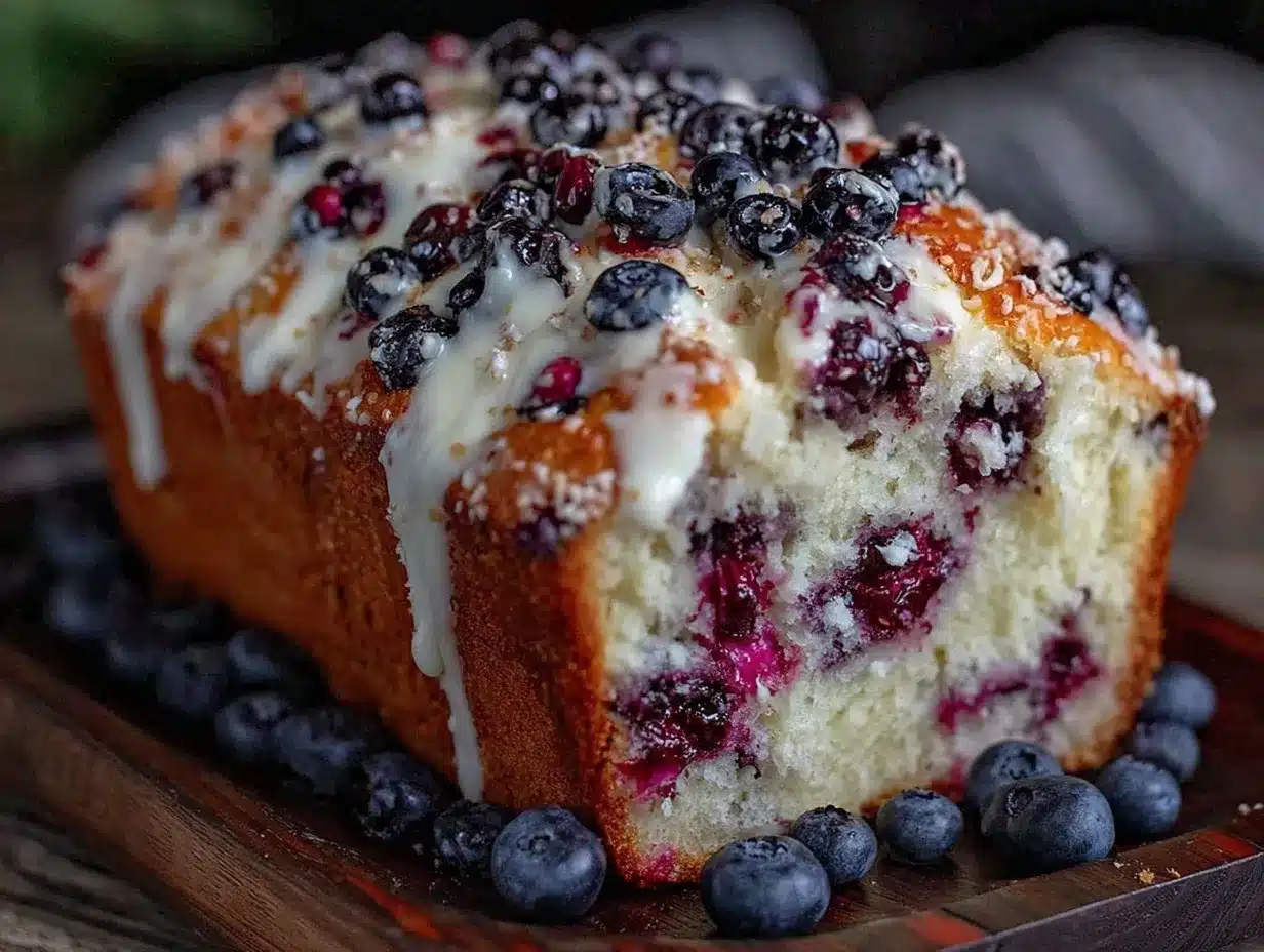 moist blueberry cream cheese bread preparation steps