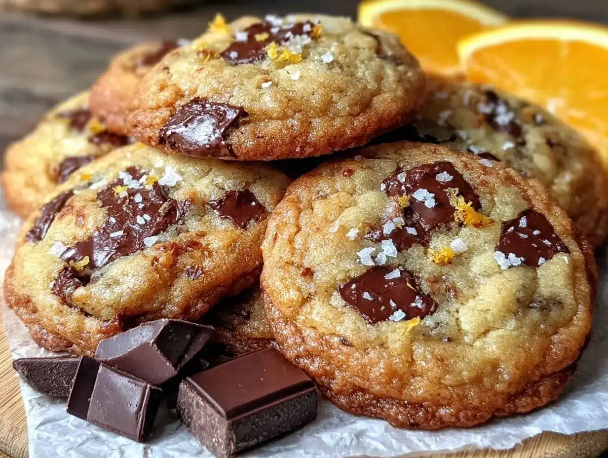 orange dark chocolate chunk cookies preparation steps