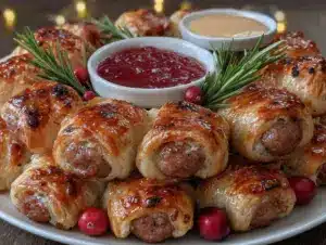 pigs in a blanket wreath - featured image