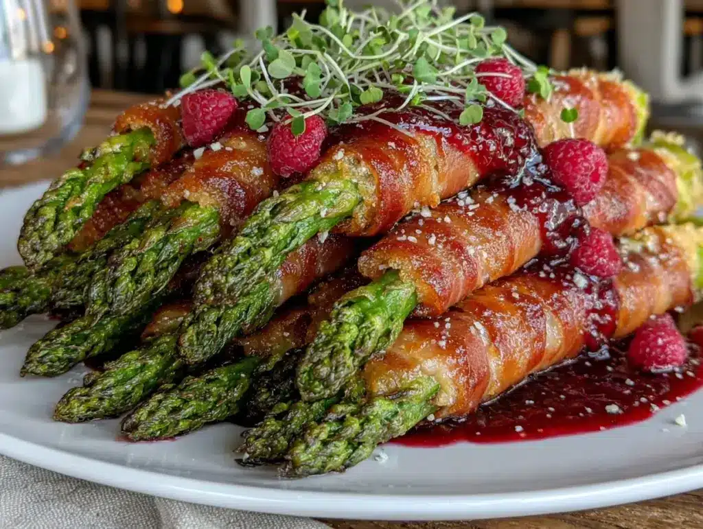 prosciutto-wrapped asparagus - featured image
