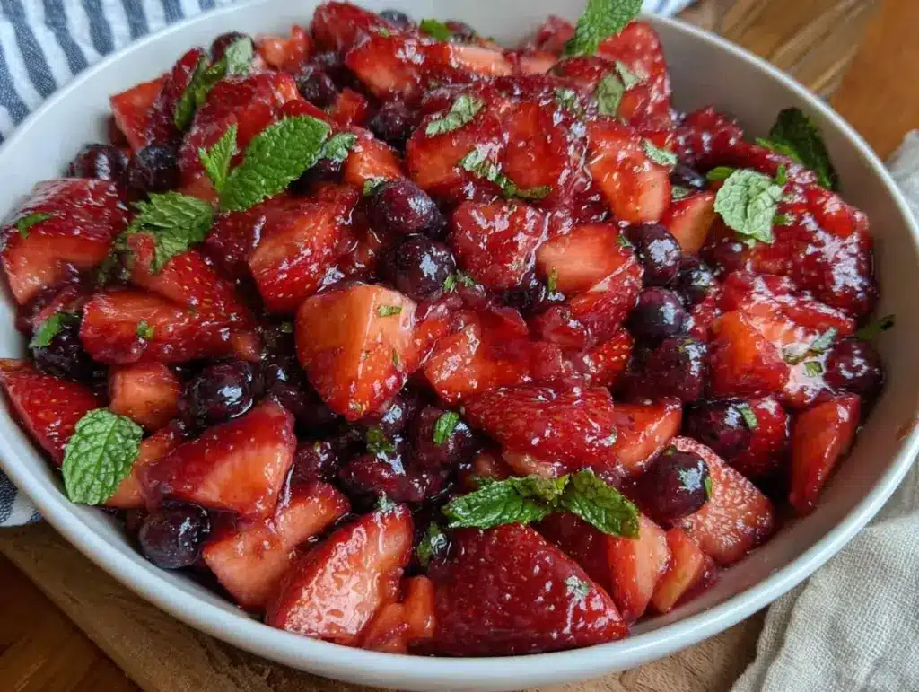 Red White and Blue Fruit Salad - featured image