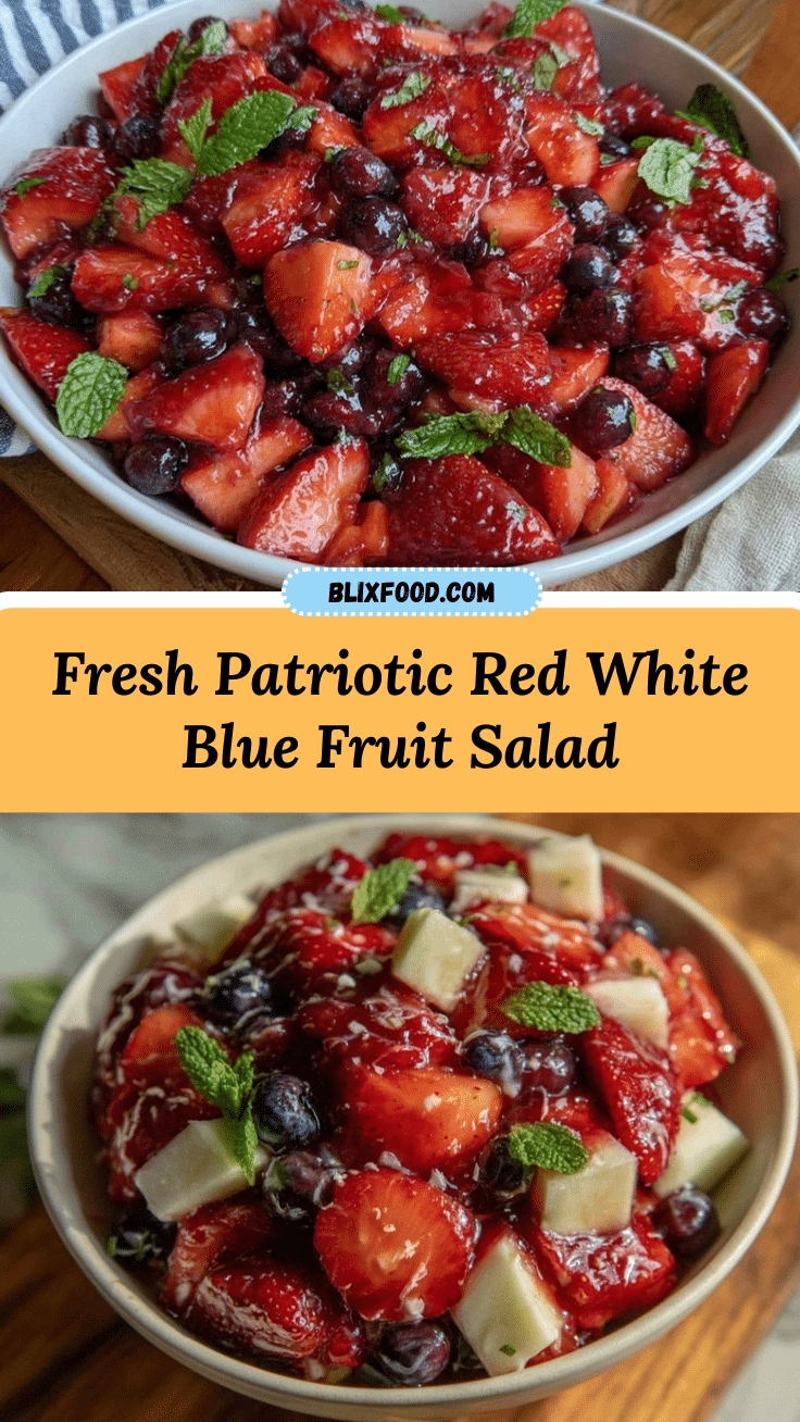 Red White and Blue Fruit Salad recipe