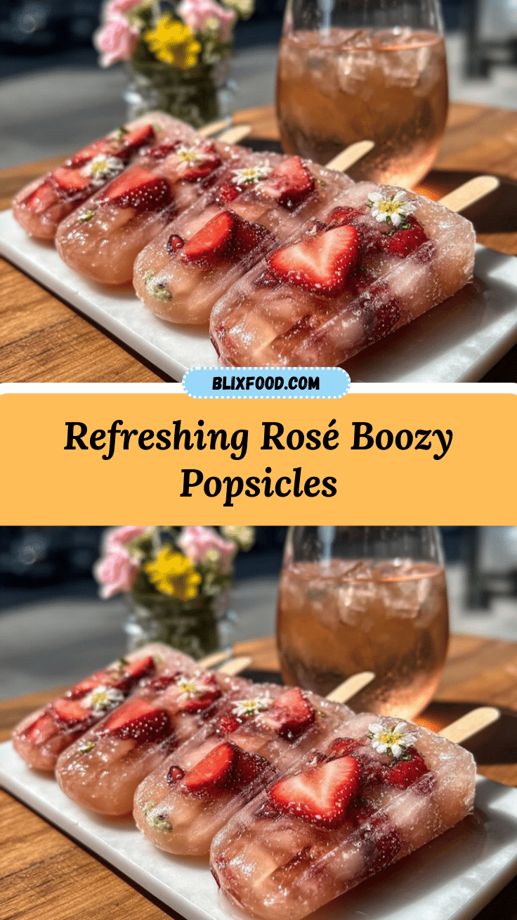 rosé boozy popsicles recipe