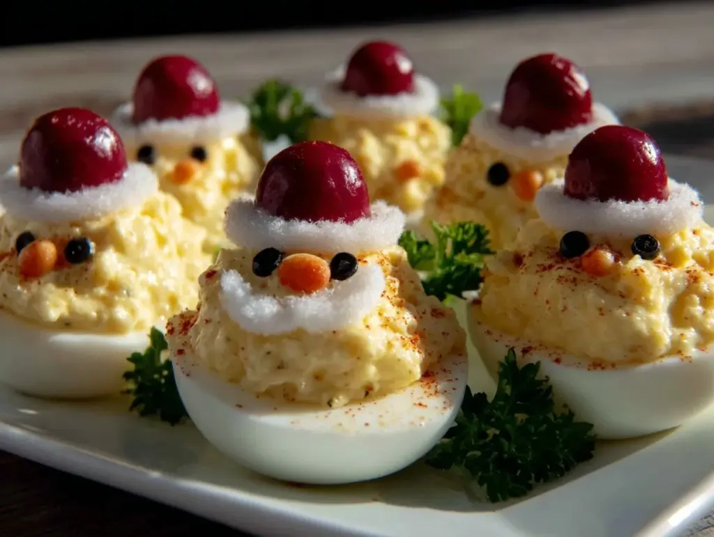 Santa Deviled Eggs - featured image