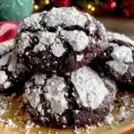 tender chocolate crinkle cookies recipe - featured image