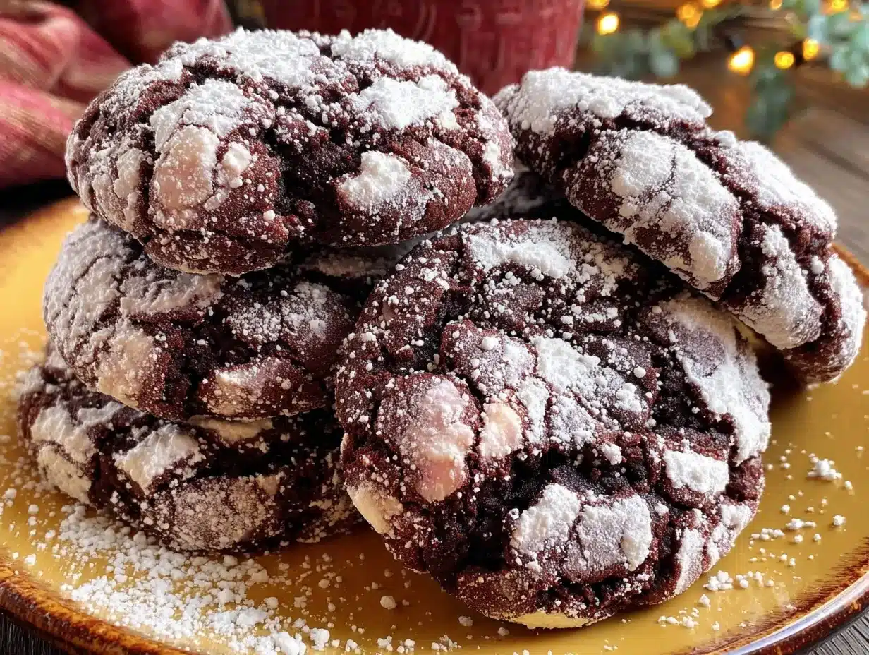 tender chocolate crinkle cookies recipe preparation steps
