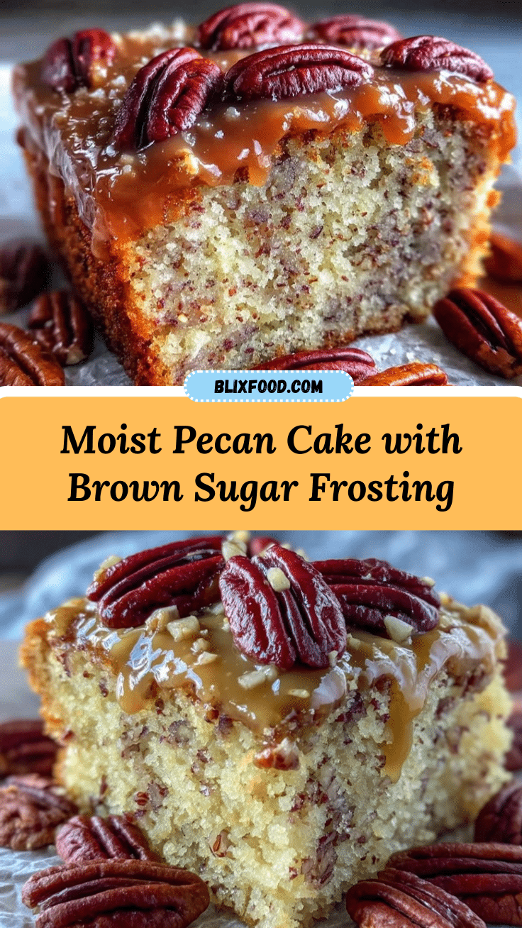 tender pecan cake with brown sugar frosting recipe