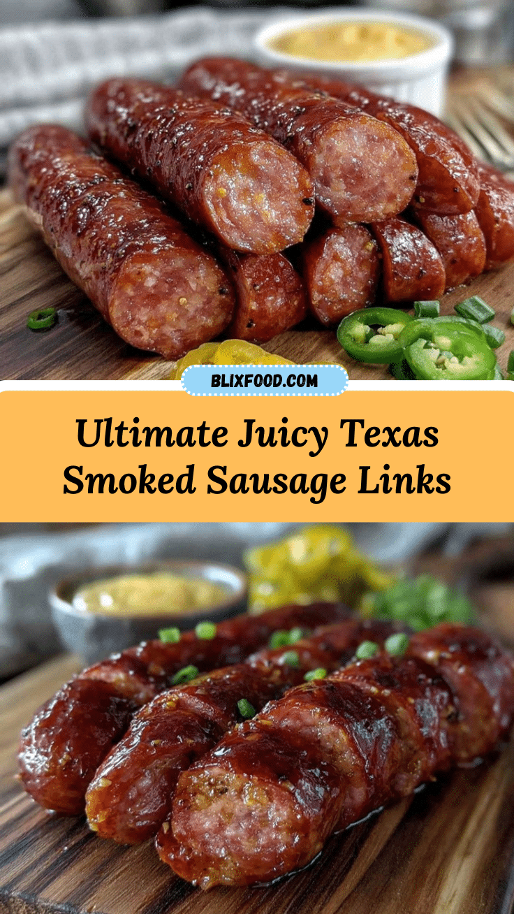Texas style smoked sausage links recipe