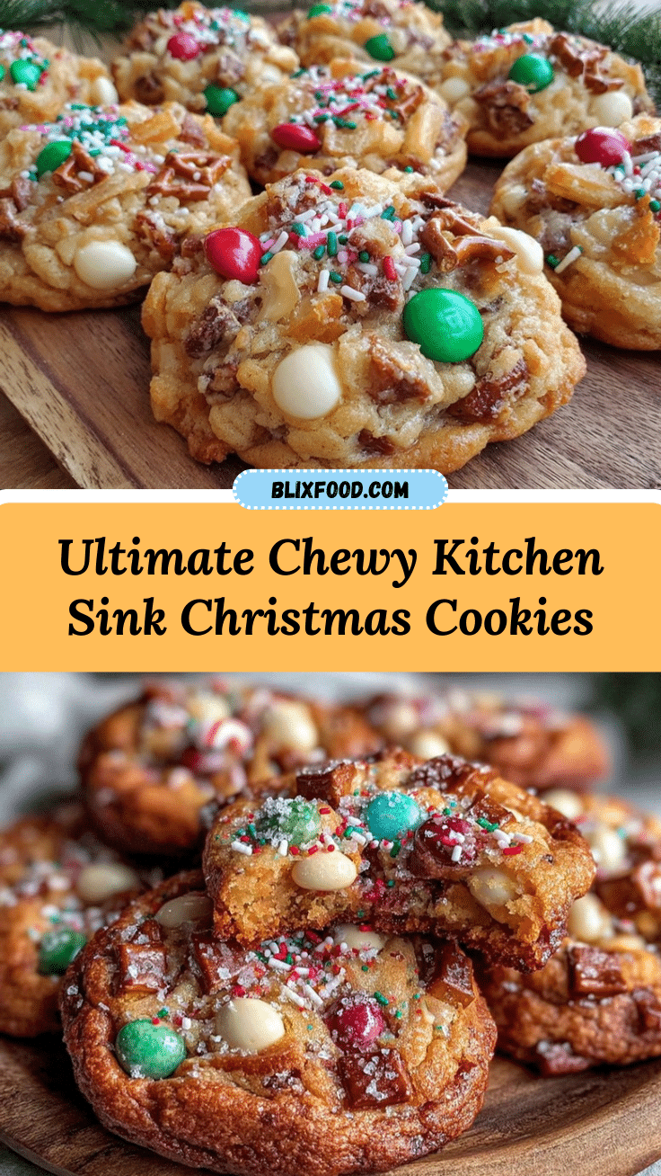Ultimate Chewy Kitchen Sink Christmas Cookies recipe