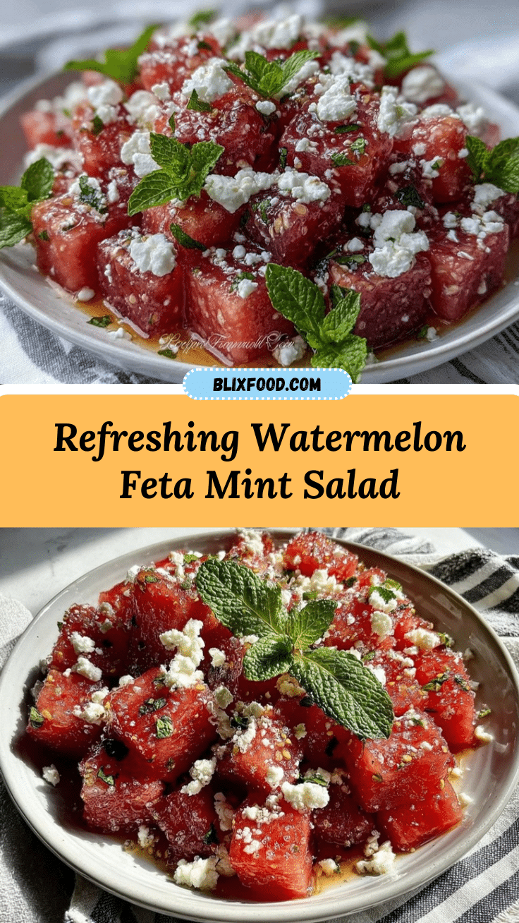 watermelon feta mint salad recipe