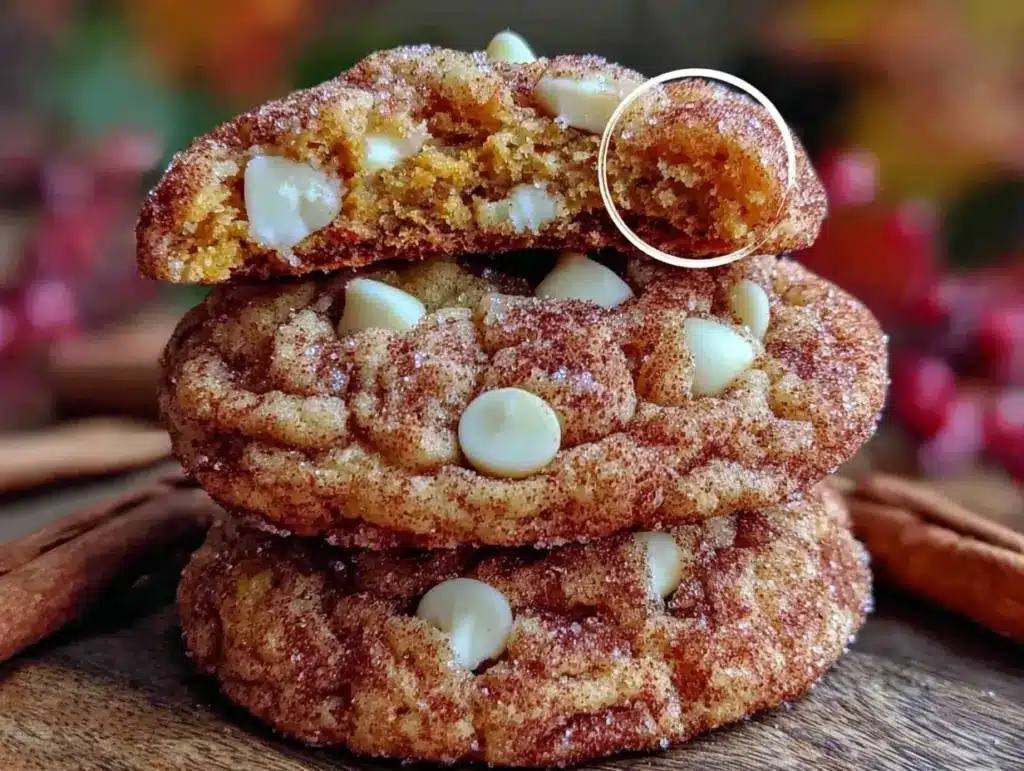 white chocolate pumpkin snickerdoodles - featured image