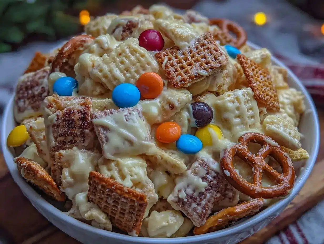 White Chocolate Trash Snack Mix preparation steps