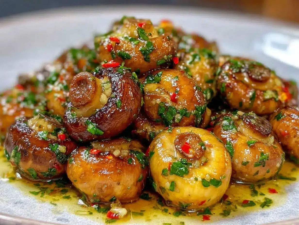 zesty garlic marinated mushrooms preparation steps