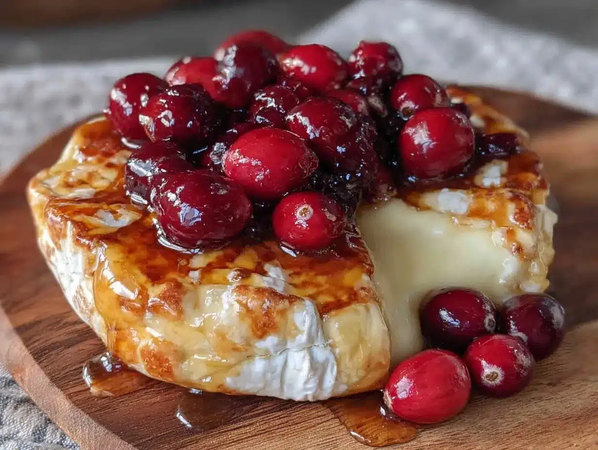 baked brie with honey and cranberries preparation steps