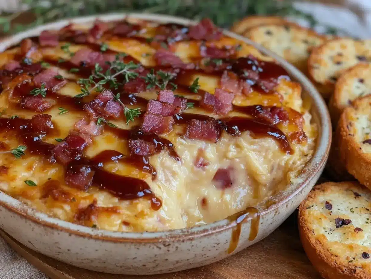 BBQ chicken pizza dip preparation steps
