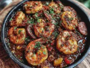 cajun shrimp and sausage skillet - featured image