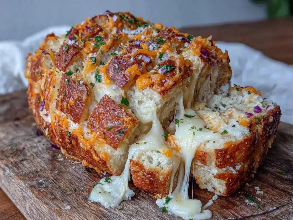 cheesy garlic bread pull-apart loaf - featured image