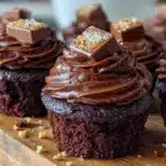 chocolate graduation cap cupcakes - featured image